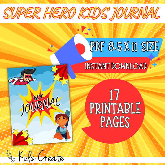 Kids Super Hero Journal