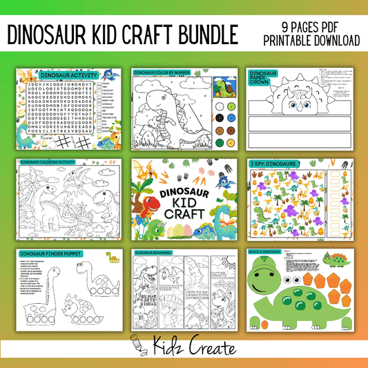 Dinosaur craft bundle for kids 