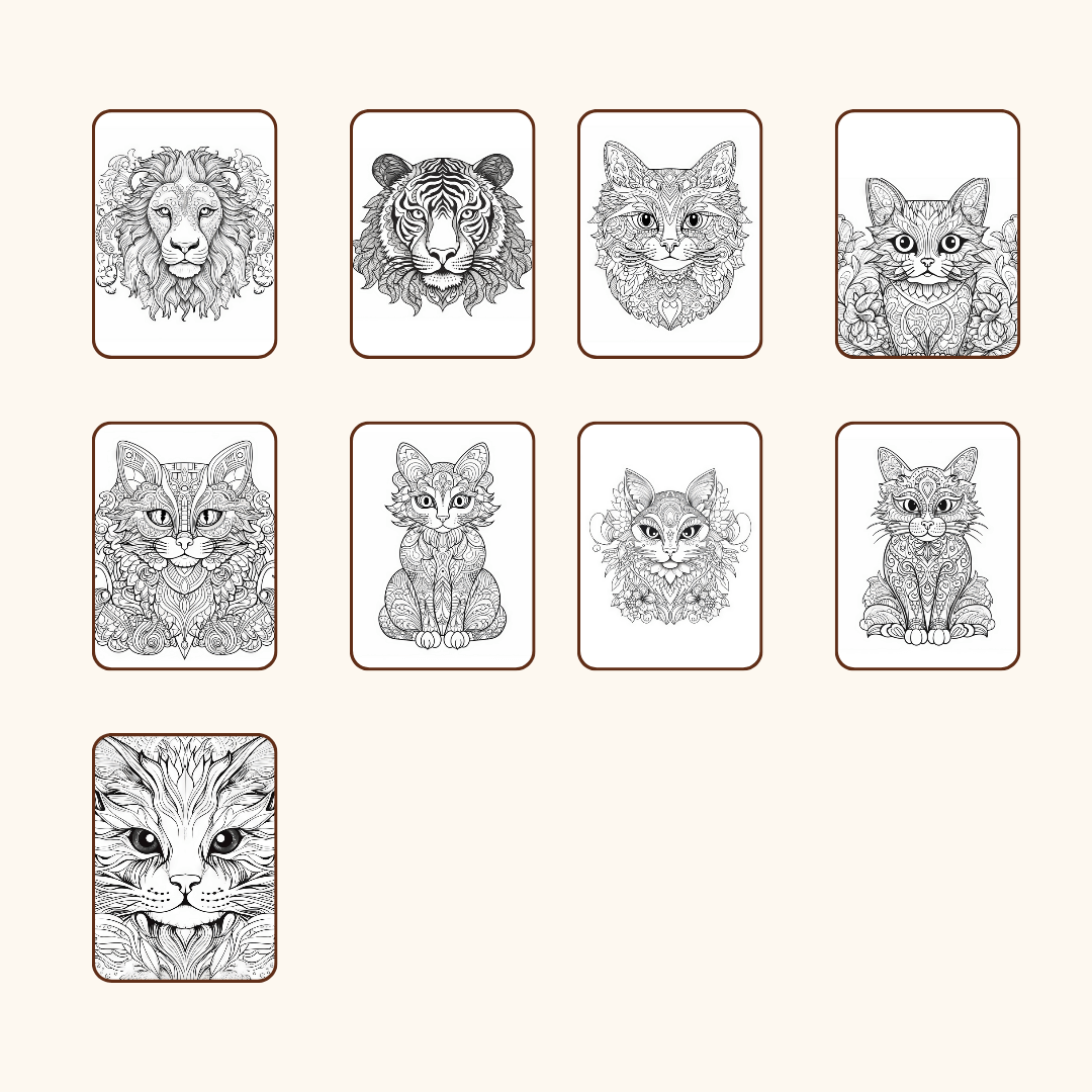 Feline Coloring Pages Printable 